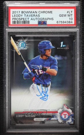 Bowman Chrome Prospects Auto Leody Taveras