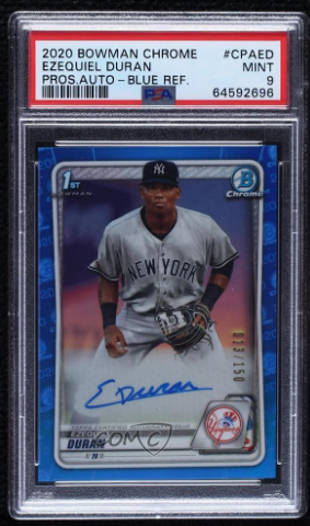 Bowman Chrome Prospects Autographs Ezequiel Duran