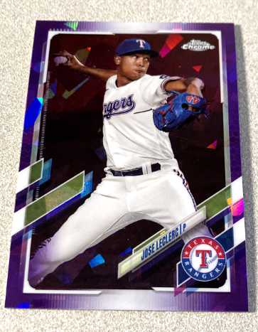 Bowman Chrome Prospects Autographs Purple Refractor Jose Leclerc