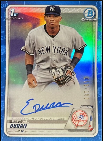 Bowman Chrome Prospects Ezequiel Duran Refractor Parallel