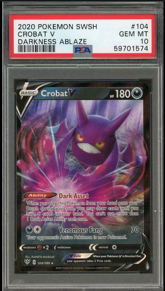 Crobat V (Darkness Ablaze #104, Full Art)