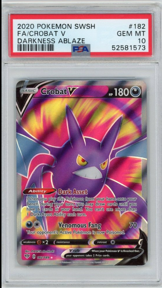 Crobat V (Darkness Ablaze #182, Secret Rare)