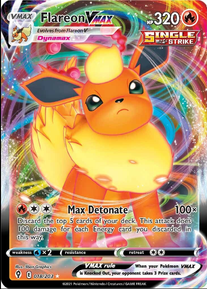 Flareon VMAX Evolving Skies Card