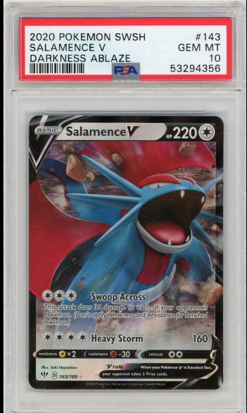 Salamence V (Darkness Ablaze #143, Full Art)