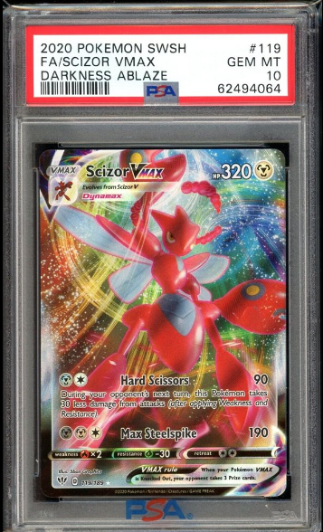 Scizor VMAX (Darkness Ablaze #119, Secret Rare)