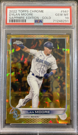 Topps Chrome Sapphire Dylan Moore Rookie Card