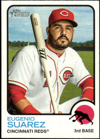 Topps Eugenio Suarez Heritage Rookie Card