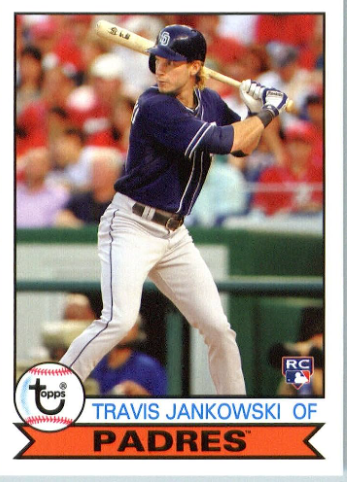 Topps Heritage Chrome Refractor Card Travis Jankowski