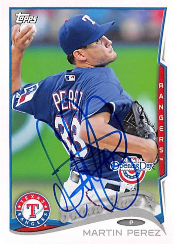 Topps Heritage Martin Perez Autograph Card