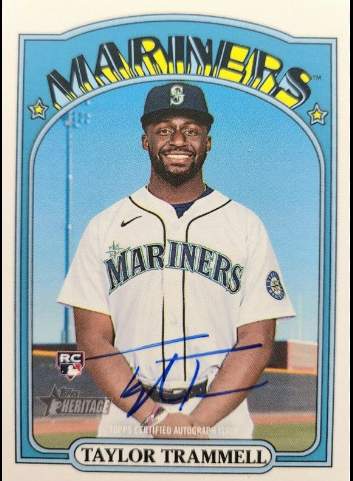 Topps Heritage Minor League Real One Autographs Taylor Trammell