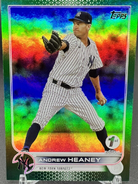 Topps Series 1 Andrew Heaney Independence Day Parallel Card