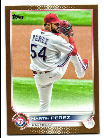 Topps Update Martin Perez Gold Parallel Rookie Card