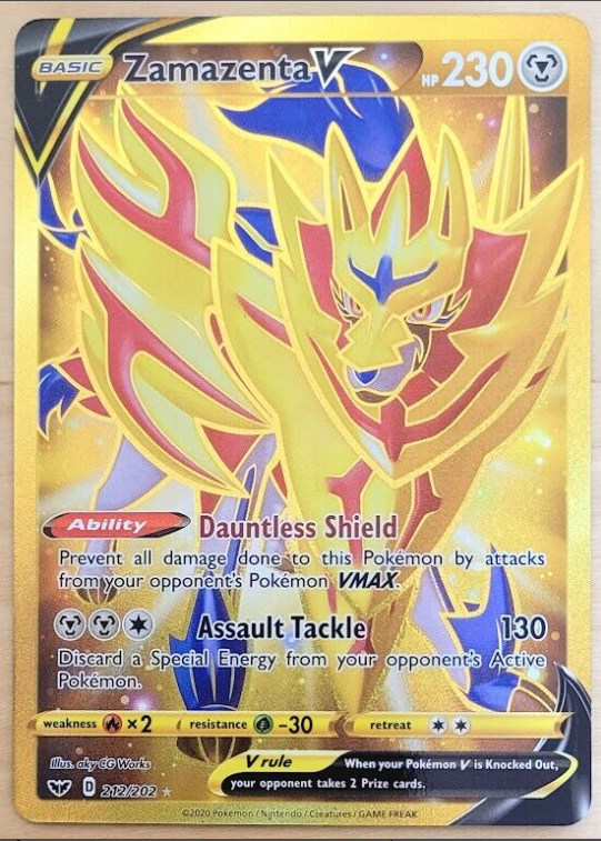 Zamazenta V Gold Secret Rare