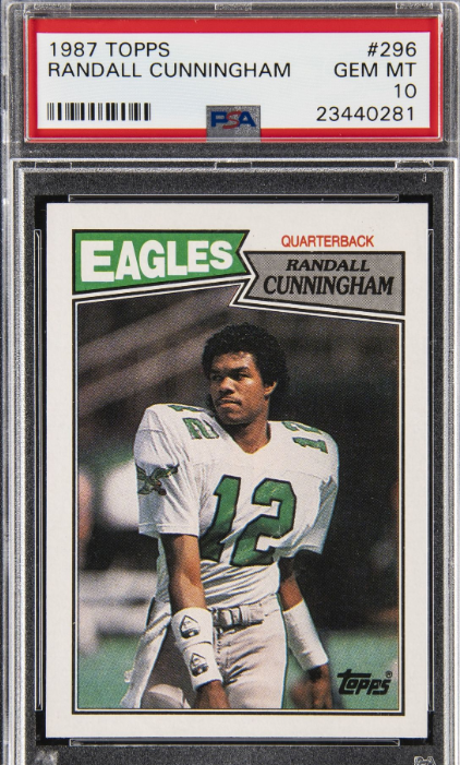 1987 Topps #296 Randall Cunningham Rookie Card