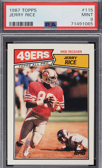 1987 Topps Football Jerry Rice ALL-PRO #115