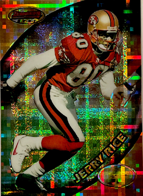 1997 Jerry Rice Bowman's Best Atomic Refractor SP Insert 