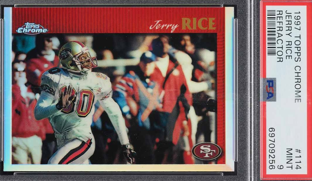 1997 Topps Chrome Refractor Jerry Rice #114