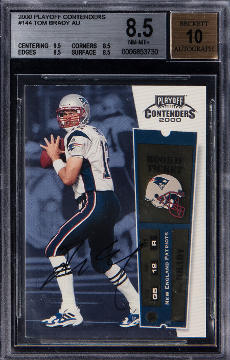 2000 Playoff Contenders Tom Brady (Rookie Ticket Autograph) #144