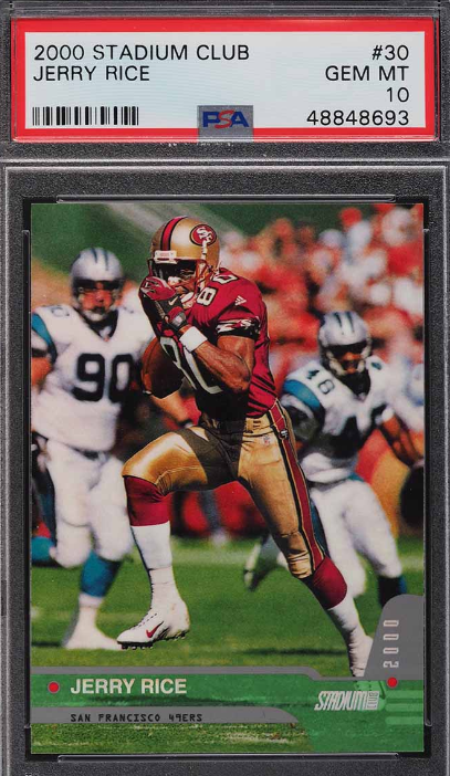 2000 Stadium Club Football Jerry Rice #30