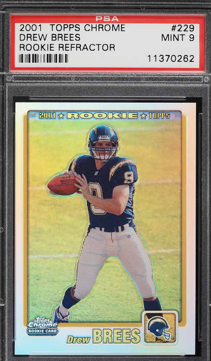 2001 Topps Chrome Refractor Drew Brees ROOKIE