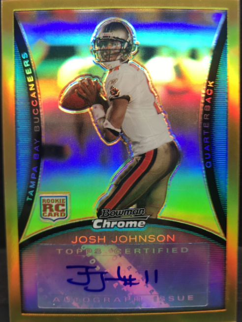 2008 Bowman Chrome Josh Johnson Gold Refractor Rookie Auto /25 49ERS