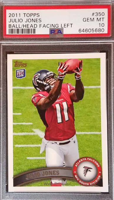 2011 Topps #350 Julio Jones Rookie RC (facing left) Falcons