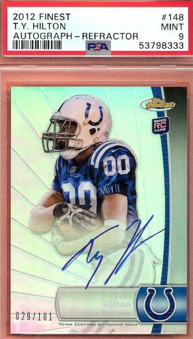 2012 Topps Finest Refractor T.Y Hilton RC Auto