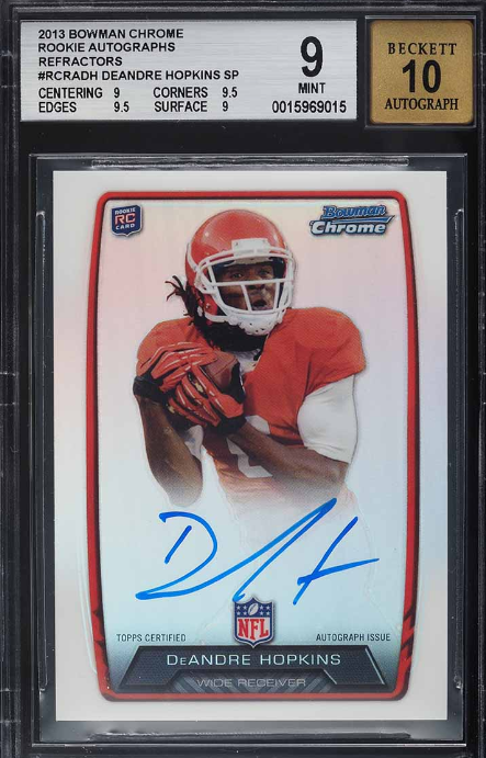 2013 Bowman Chrome Refractor DeAndre Hopkins ROOKIE AUTO