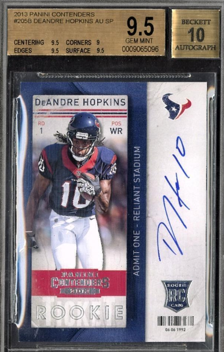 2013 Panini Contenders Deandre Hopkins RC Auto