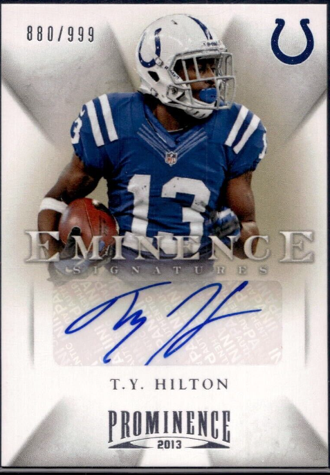 2013 Panini Prominence T.Y. Hilton #13 Autograph /999