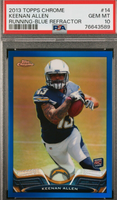 2013 Topps Chrome Keenan Allen RC Blue Refractor /199 Chargers Rookie