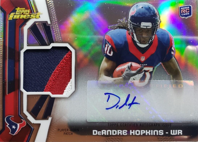 2013 Topps Finest Football DeAndre Hopkins Rookie Patch Auto Refractor #RAP-DH