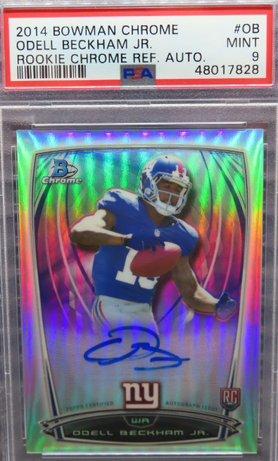 2014 Bowman Chrome Odell Beckham Jr. Refractor Rookie Auto RC