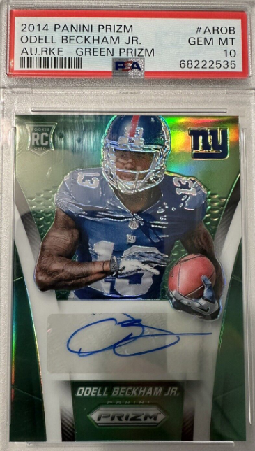 2014 Panini Prizm Green Odell Beckham Jr Rookie Auto