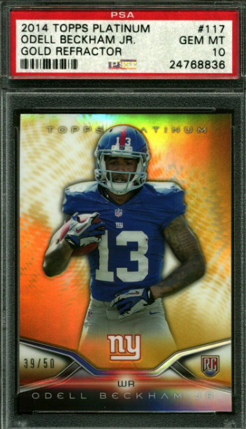 2014 Topps Platinum Gold Refractor#117 Odell Beckham Jr. RC Giants