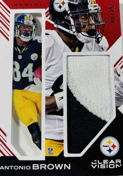 2015 Clear Vision #FF-AB ANTONIO BROWN Framed Fabrics Prime /25 Game Worn Patch