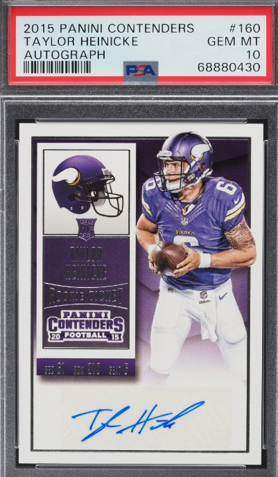 2015 Panini Contenders Taylor Heinicke ROOKIE AUTO #160