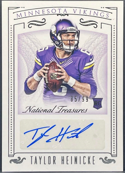 2015 Taylor Heinicke National Treasures Rookie Auto Rc Autograph #/99