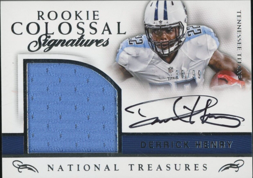 2016 National Treasures Colossal Derrick Henry RC Jersey AUTO 36/99