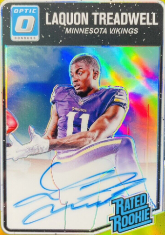 2016 Panini Donruss Optic Laquon Treadwell Rated Rookie Auto GOLD /10