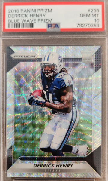 2016 Panini Prizm #298 Derrick Henry BLUE WAVE PRIZM 90/149