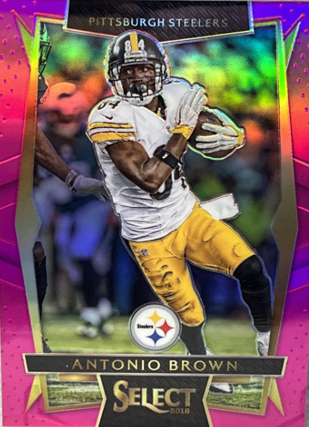 2016 Panini Select # 85 Antonio Brown Pink Refractor/15