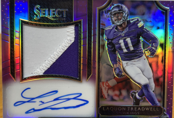 2016 Select Laquon Treadwell Purple Refractor Patch Autograph #/49