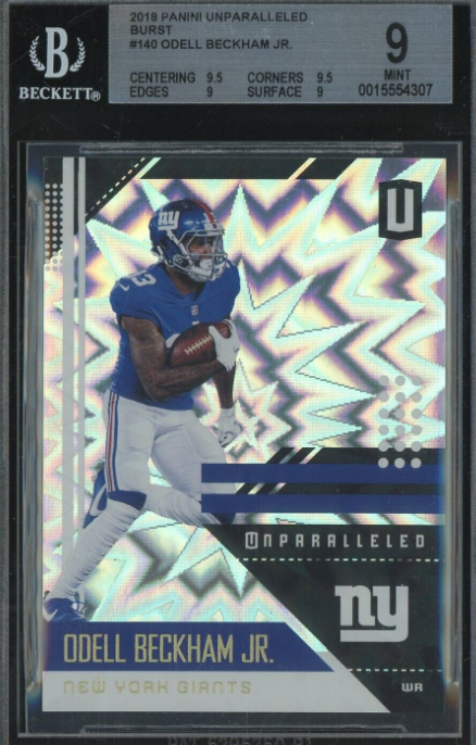 2018 Panini Unparalleled Burst Odell Beckham Jr. Giants 1/1 BGS 9 w/ 9.5