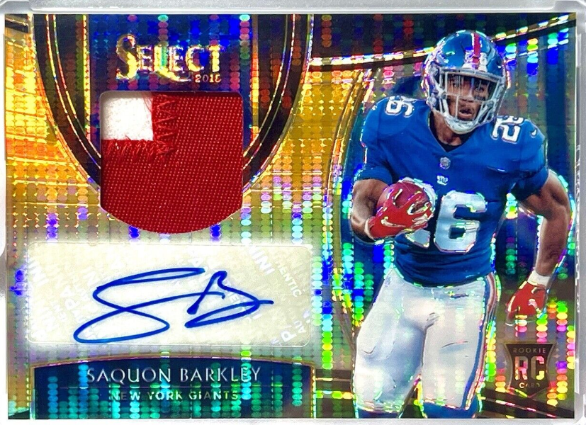 2018 Saquon Barkley RPA #/23 Pulsar Select Prizm Rookie Auto Patch Mint Cond RC