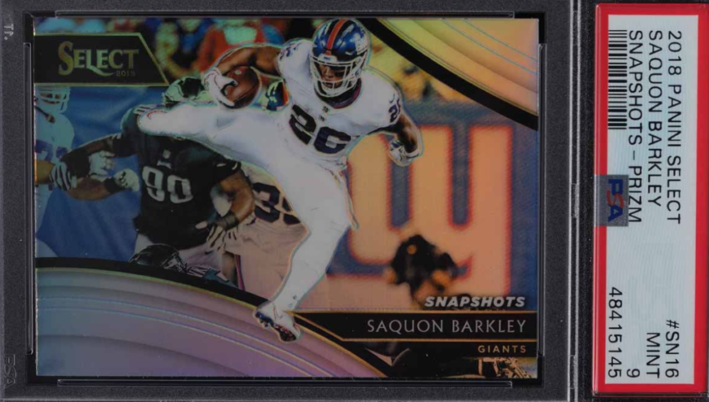 2018 Select Snapshots Silver Prizm Saquon Barkley ROOKIE RC