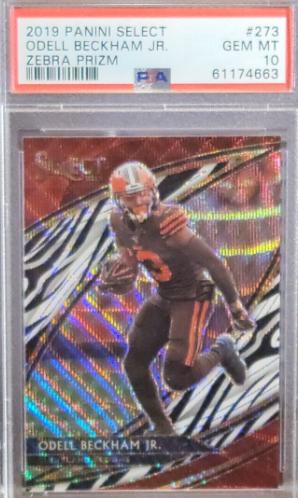 2019 Panini Select Football Zebra Prizm Odell Beckham Jr.