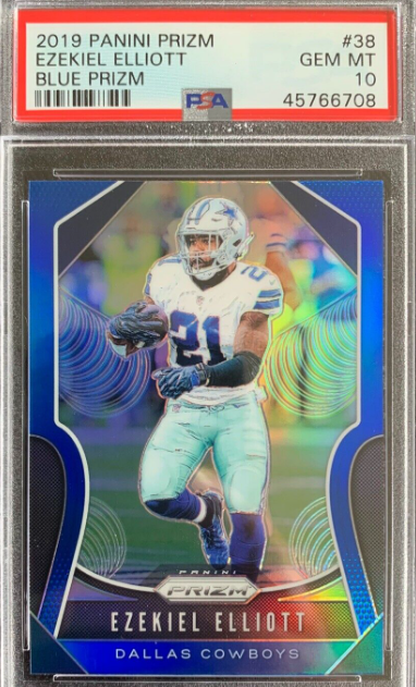 2019 Prizm Ezekiel Elliott #38 Blue Prizm SSP