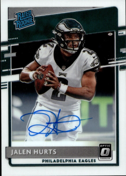 2020 Donruss Optic #164 Jalen Hurts RC Rookie AUTO 134/150 Eagles