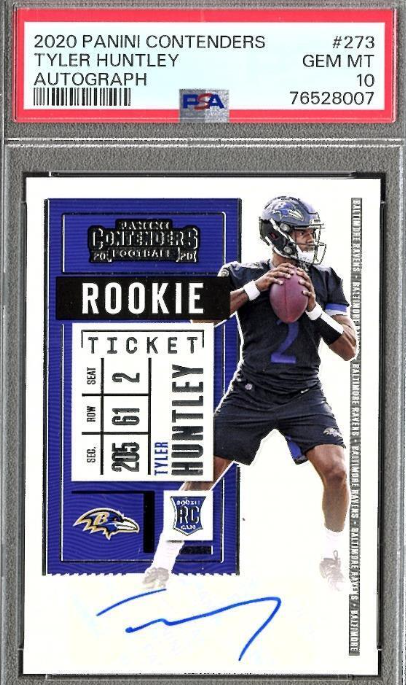 2020 Panini Contenders Tyler Huntley RC Ticket Auto